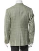 Isaia Wool Plaid Print Blazer
