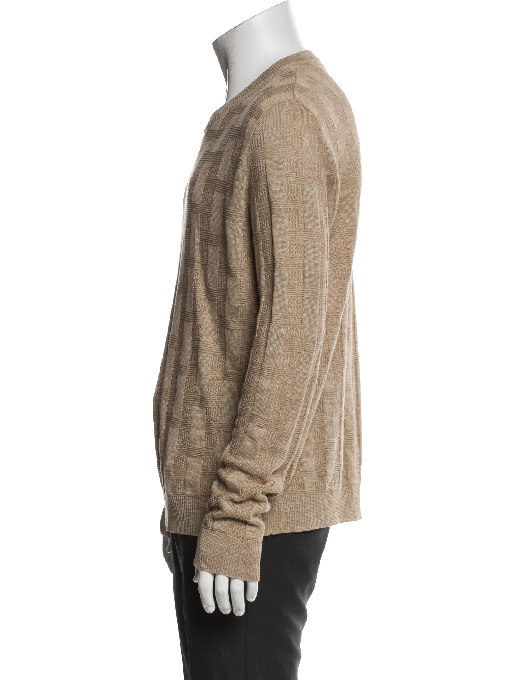 Isaia Linen Crew Neck Pullover