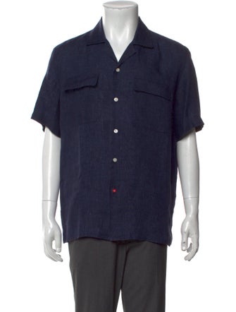 Isaia Linen Short Sleeve Shirt
