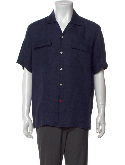 Isaia Linen Short Sleeve Shirt