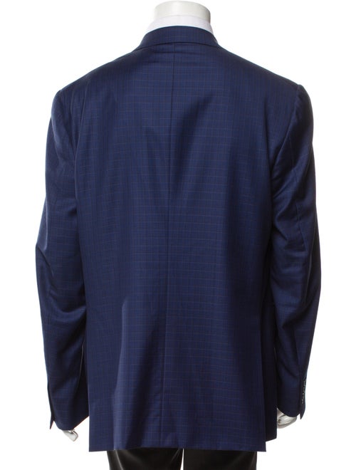 Isaia Wool Embroidered Accent Blazer
