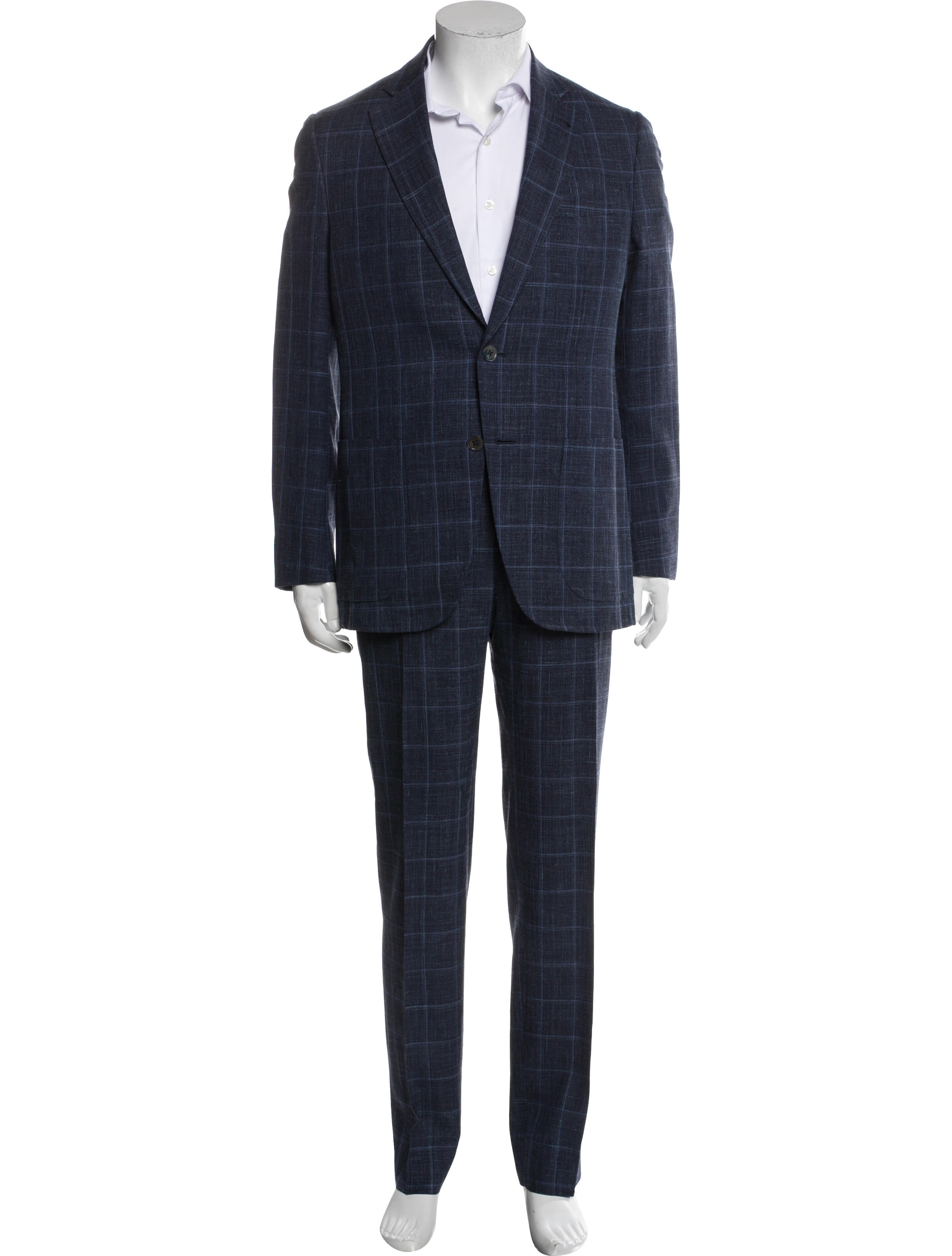 Isaia Two-Piece Plaid Suit