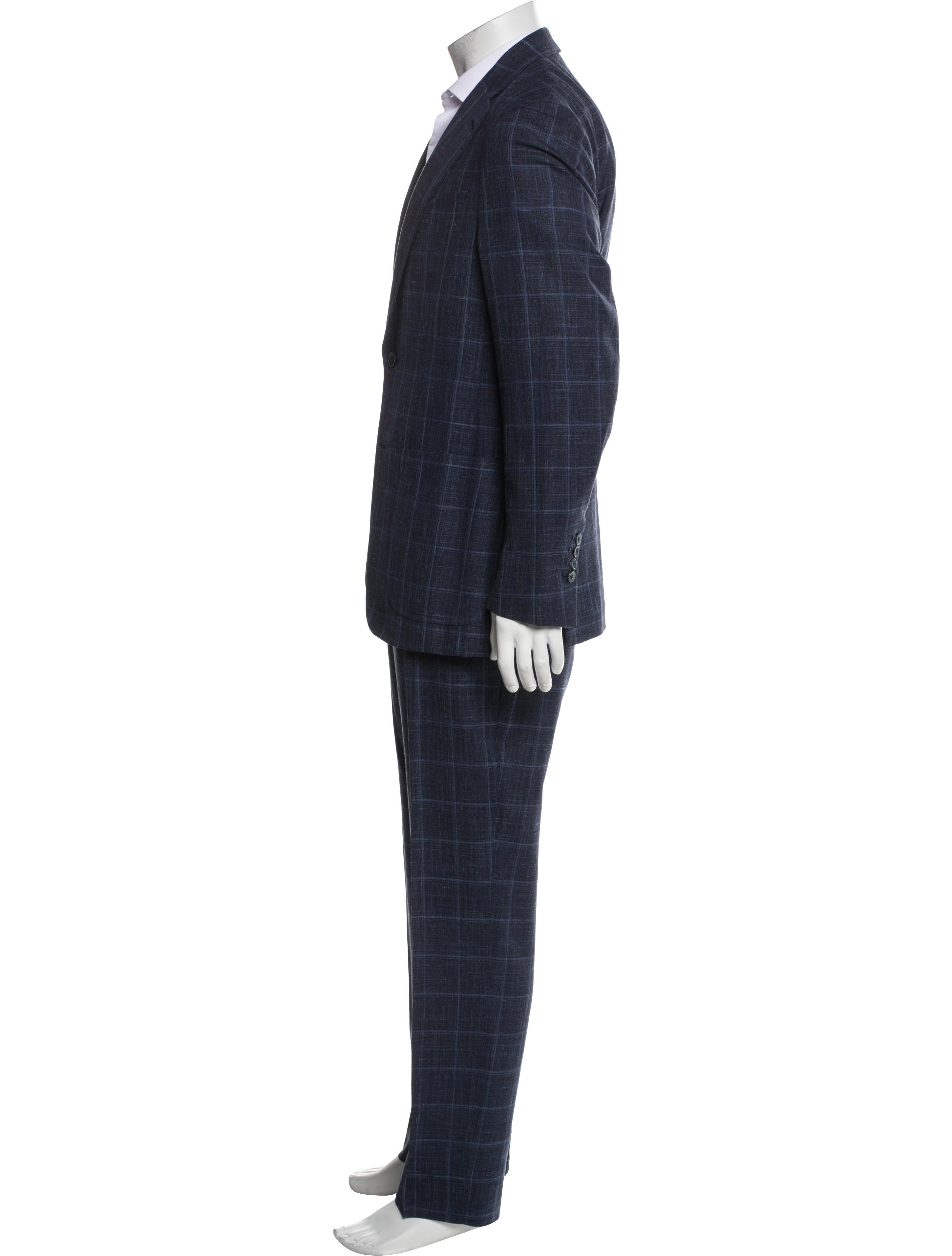 Isaia Two-Piece Plaid Suit