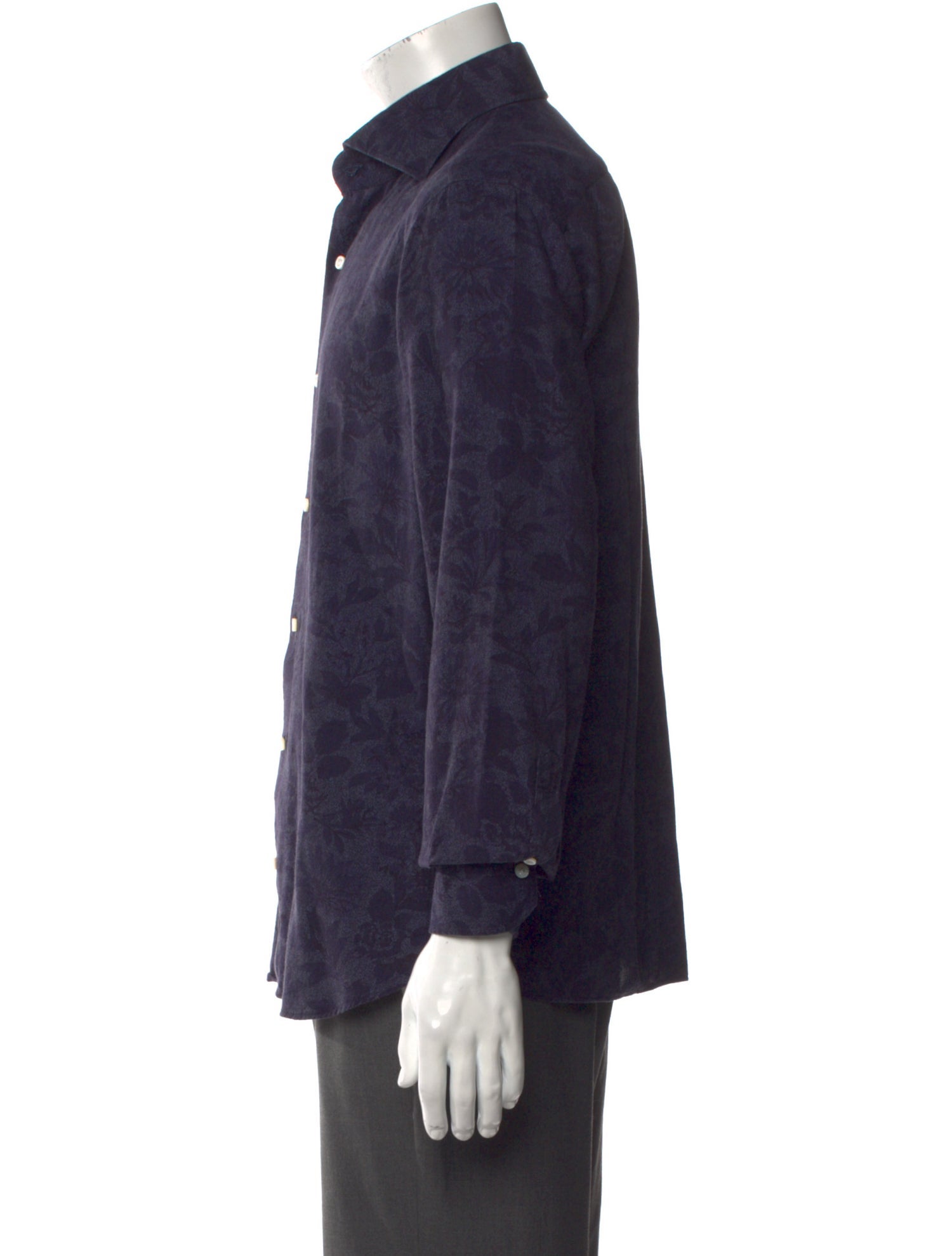 Isaia Floral Print Long Sleeve Shirt