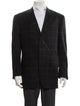 Isaia Wool Plaid Print Blazer