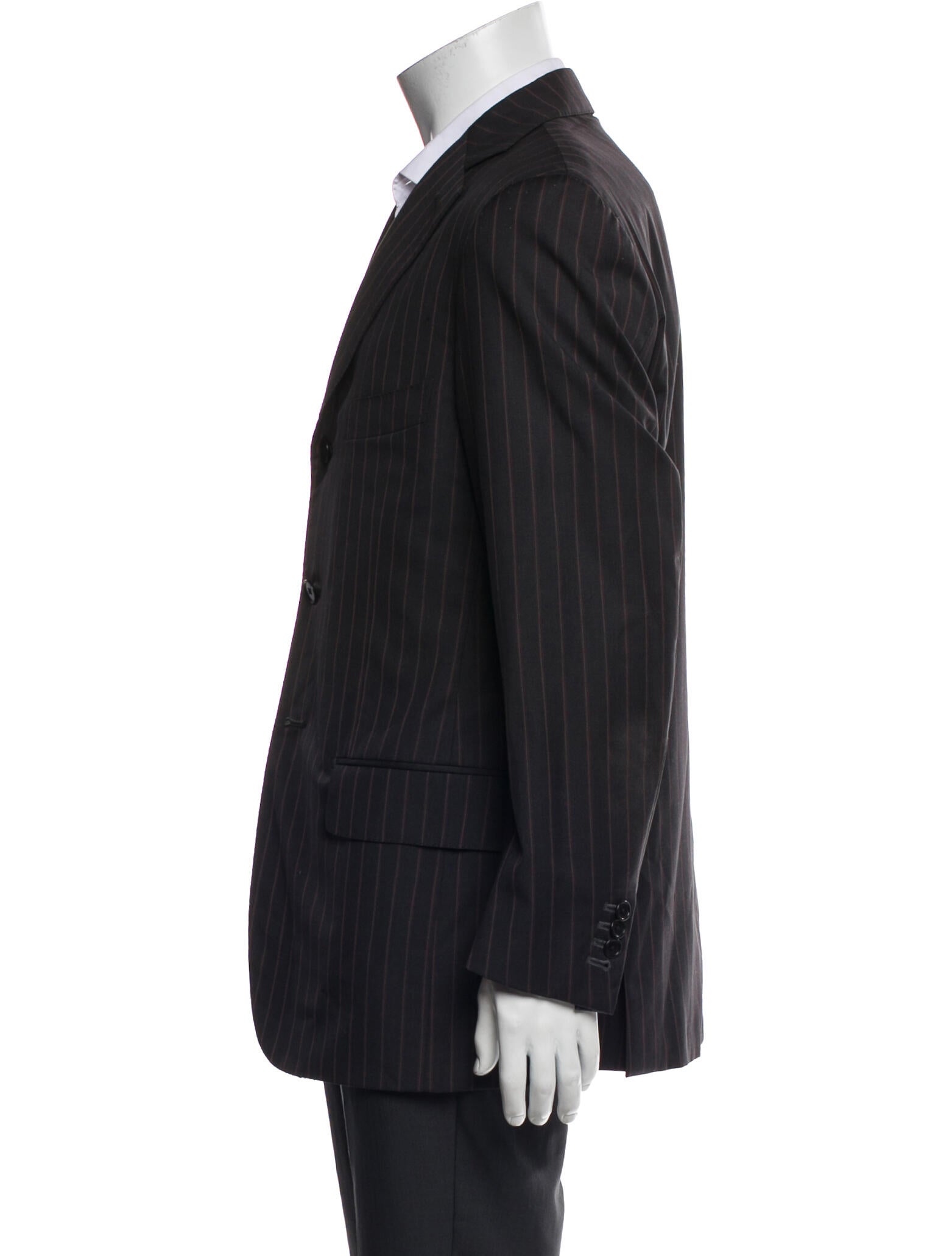Isaia Wool Striped Two-Piece Blazer