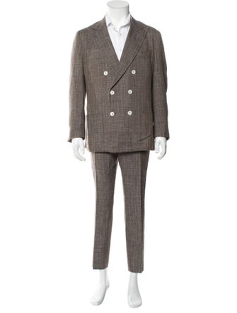 Isaia Wool Striped Two-Piece Suit