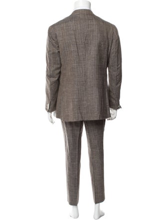 Isaia Wool Striped Two-Piece Suit