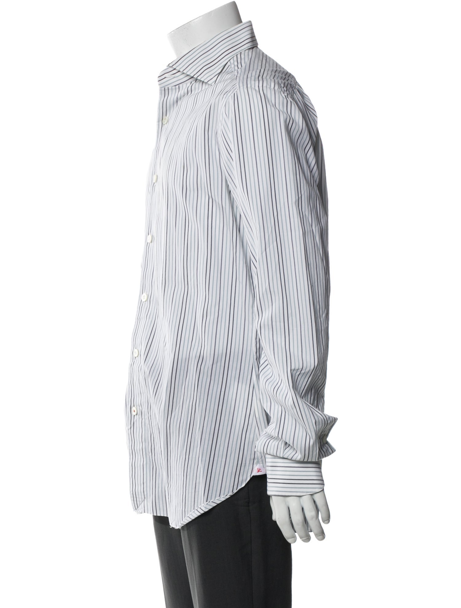Isaia Striped Long Sleeve Dress Shirt
