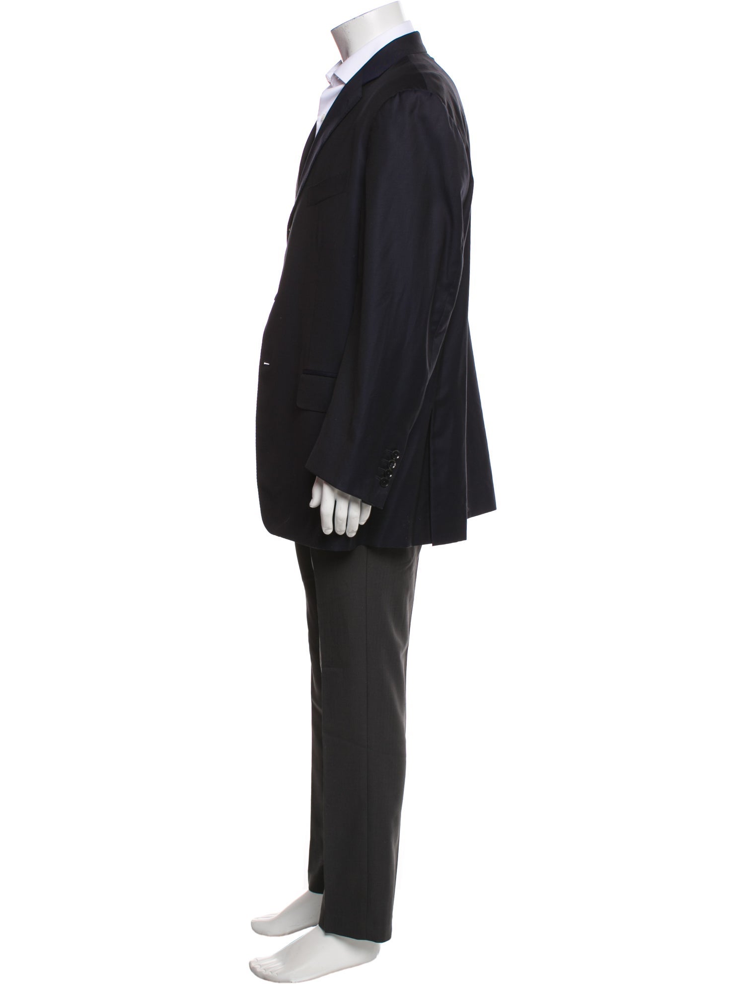 Isaia Wool Striped Two-Piece Blazer