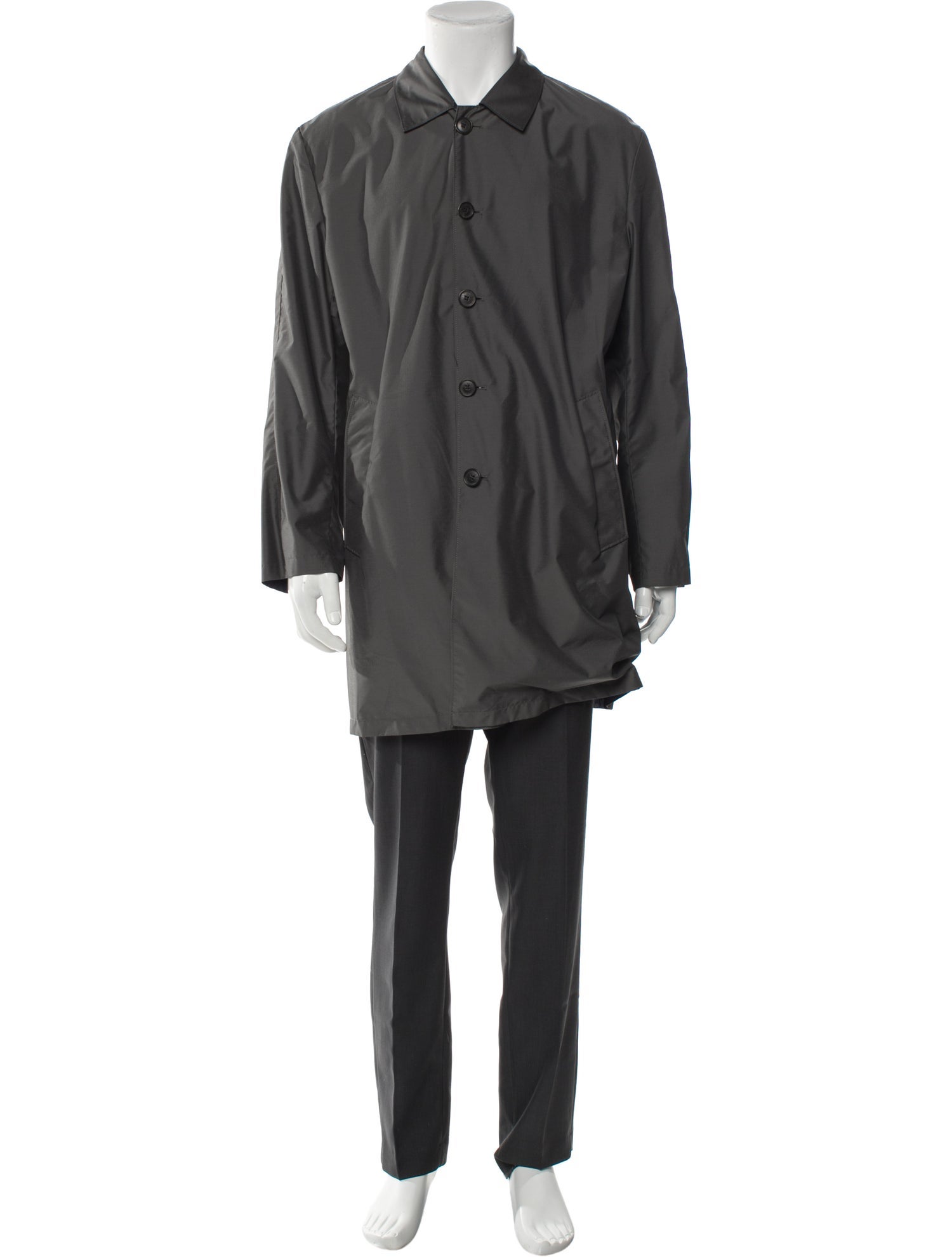 Isaia Wool Trench Coat