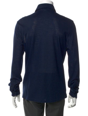 Isaia Wool Long Sleeve Shirt