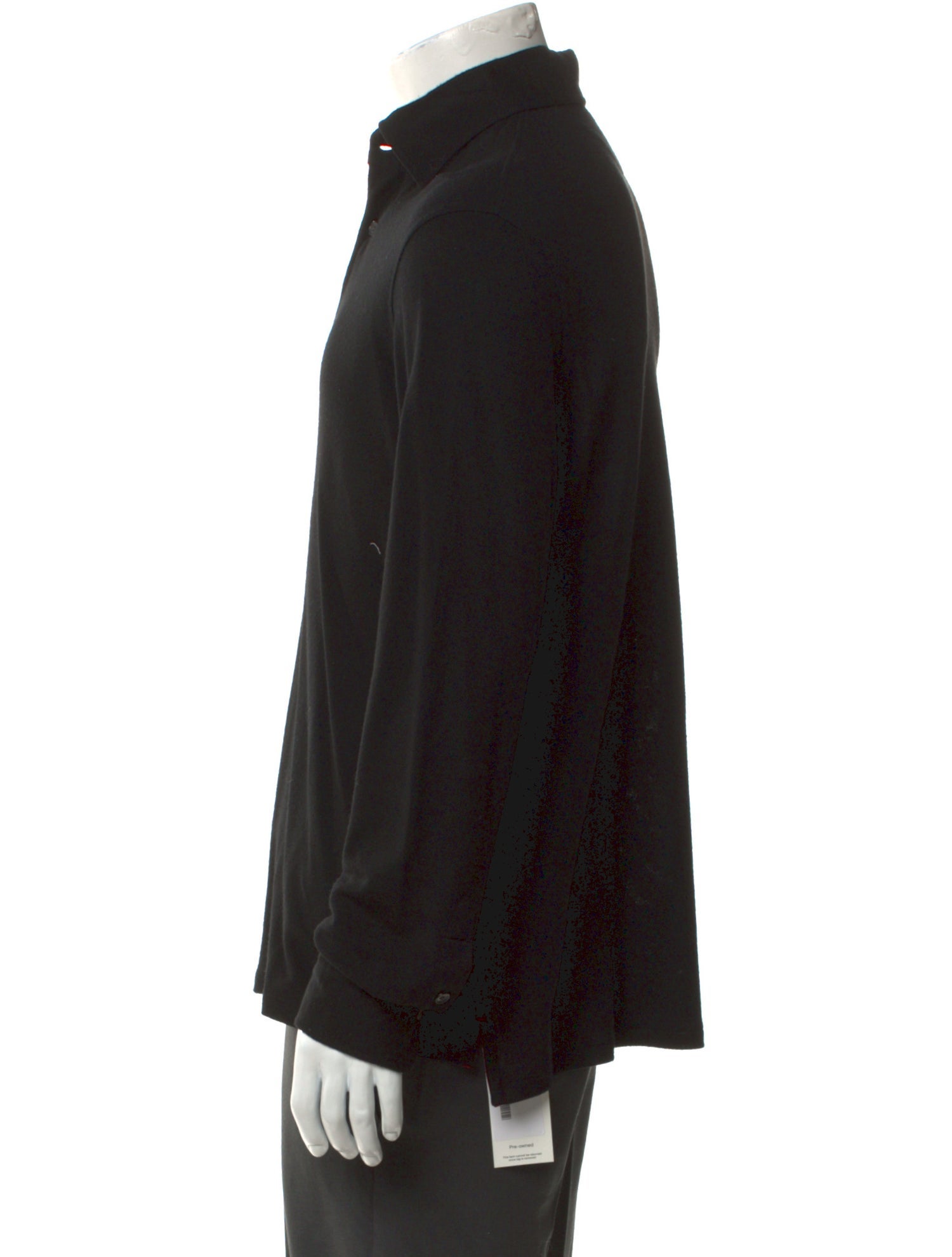 Isaia V-Neck Long Sleeve Polo Shirt