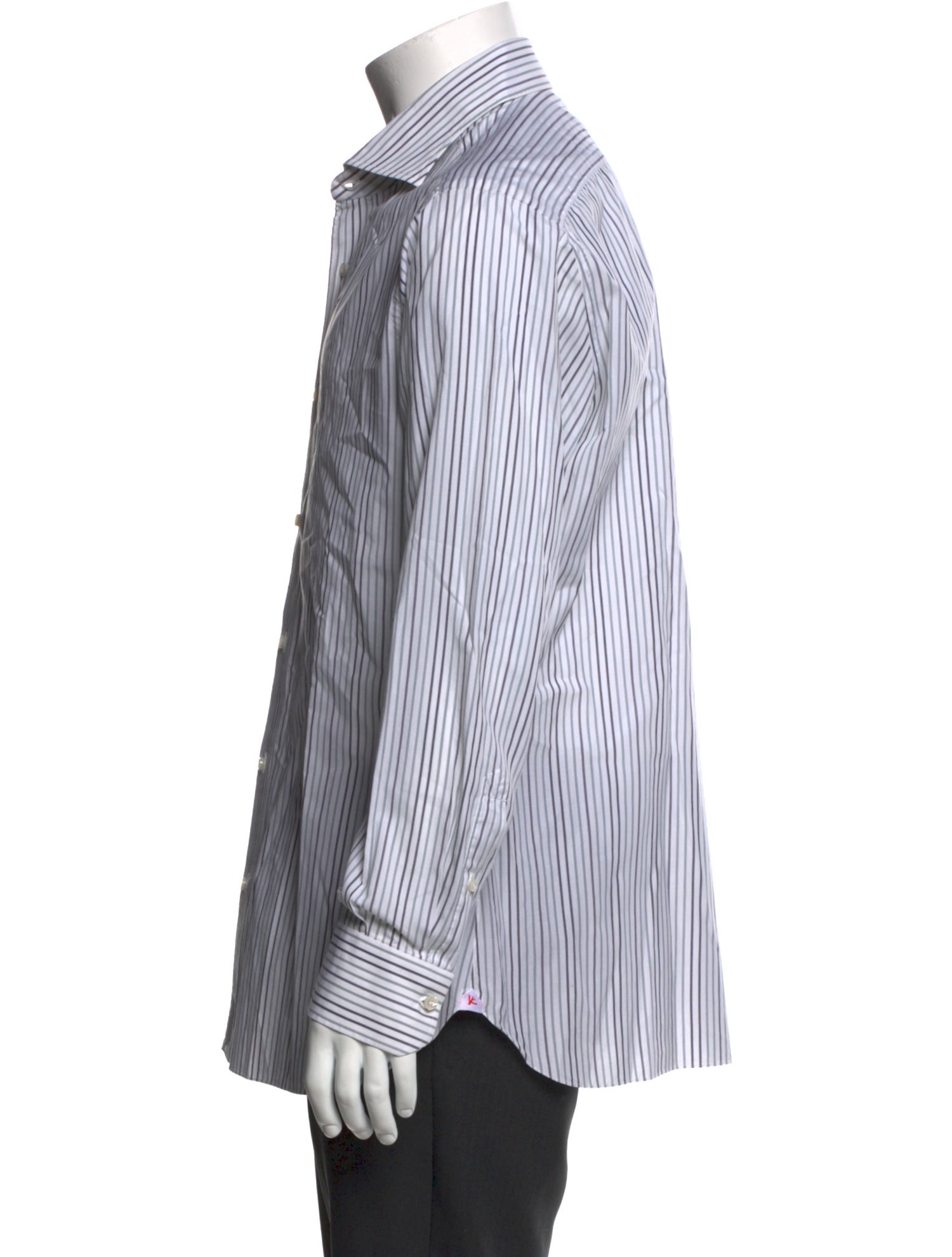 Isaia Striped Long Sleeve Dress Shirt