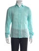 Isaia Linen Long Sleeve Dress Shirt