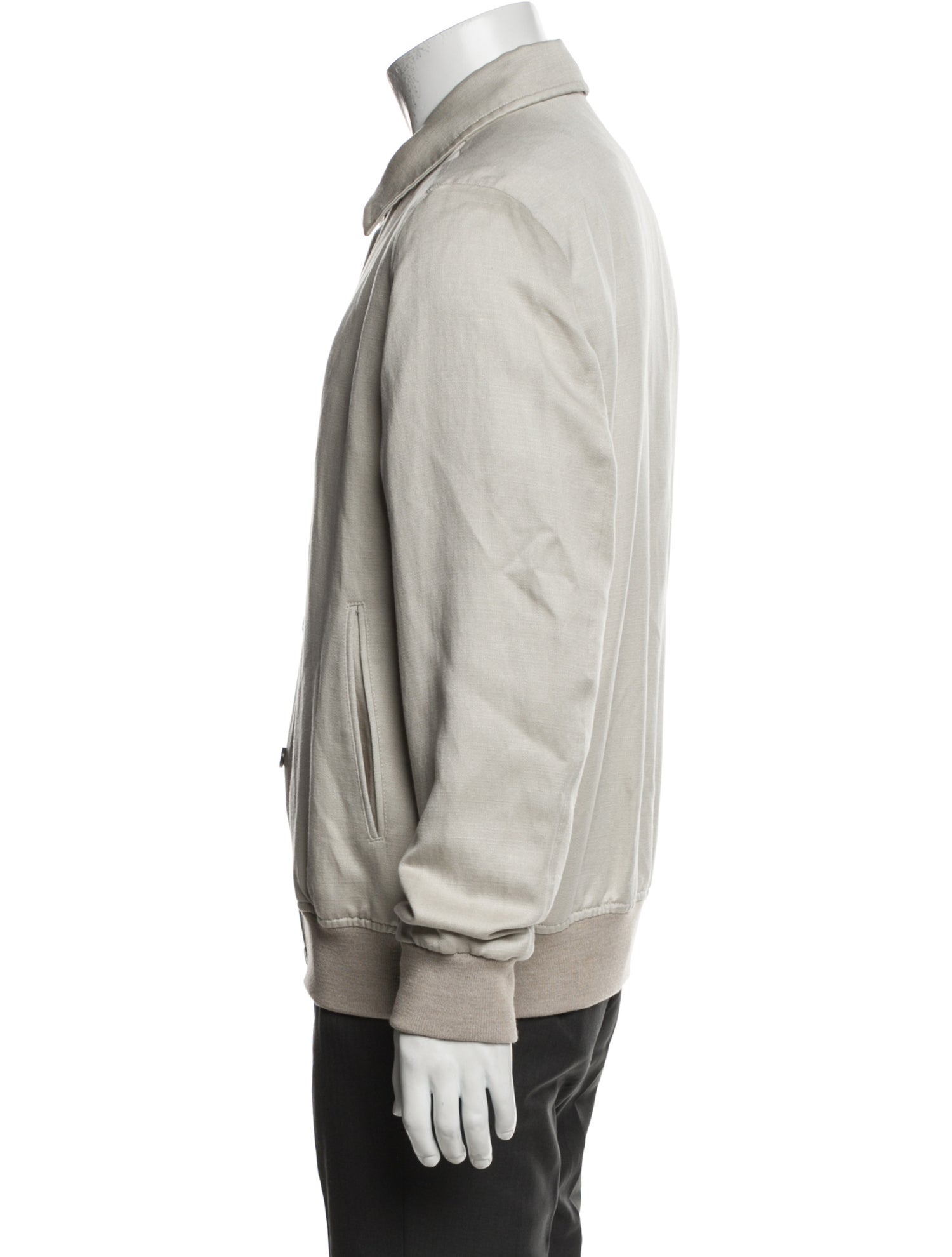 Isaia Linen Bomber Jacket