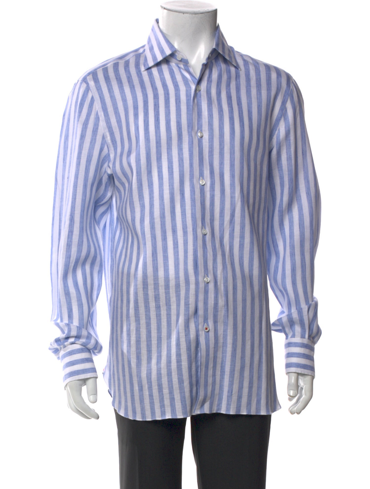 Isaia Linen Striped Shirt
