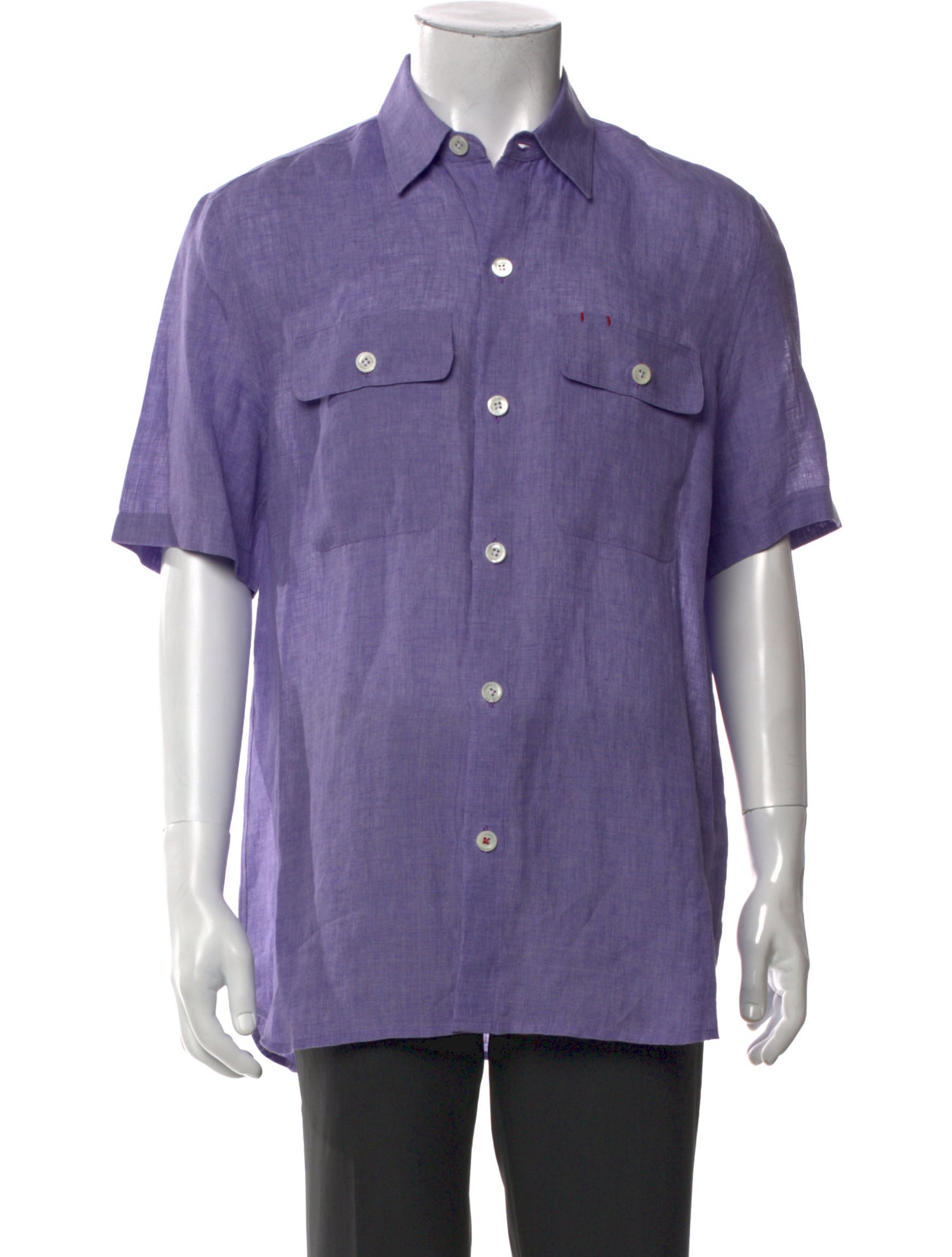 Isaia Linen Short Sleeve Shirt