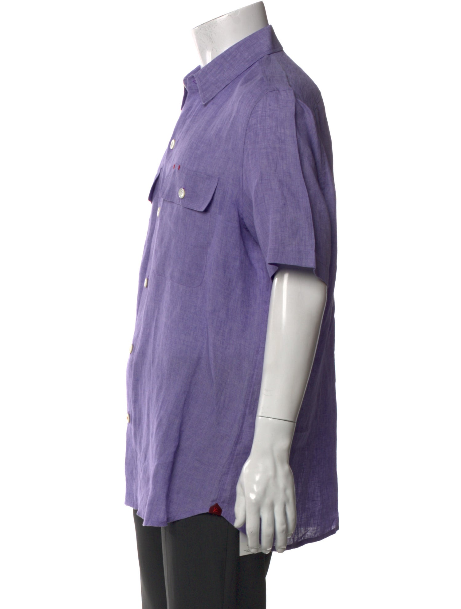 Isaia Linen Short Sleeve Shirt