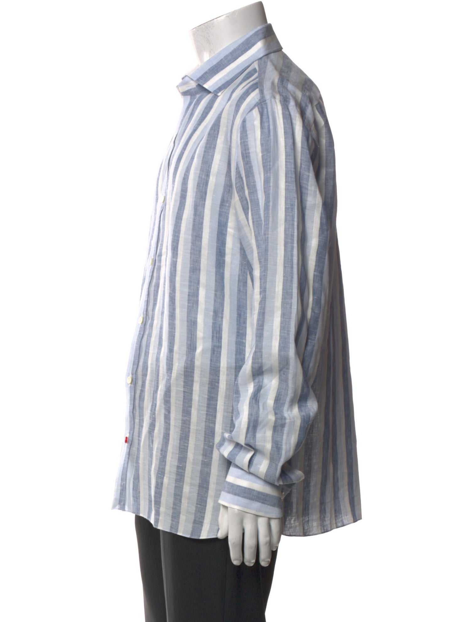 Isaia Linen Striped Shirt
