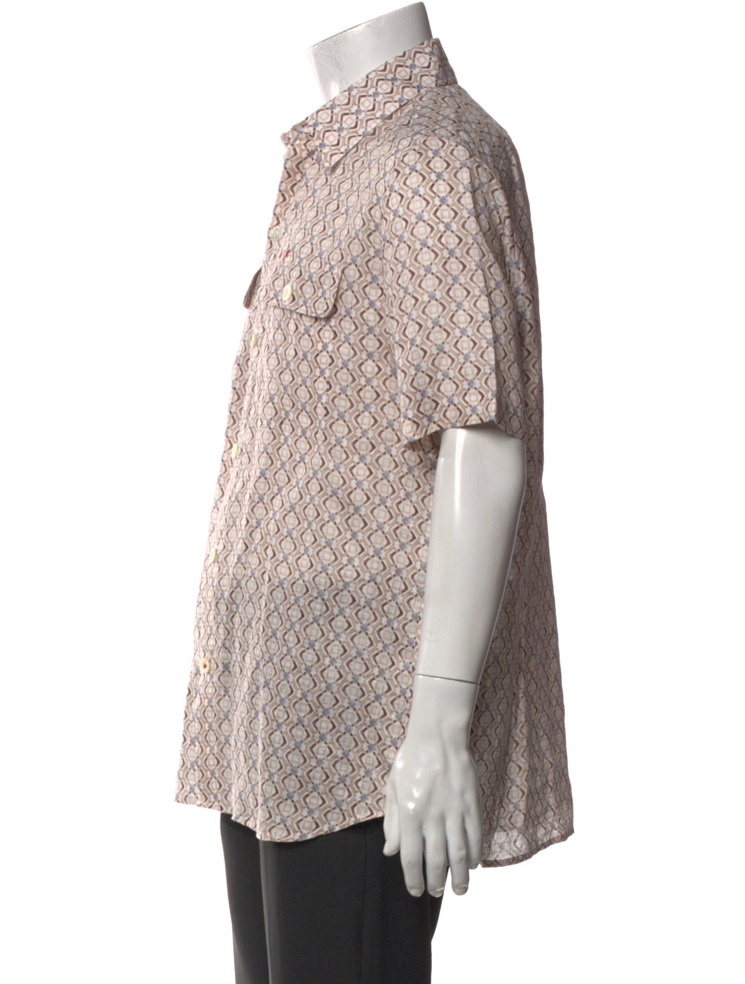 Isaia Linen Printed Shirt