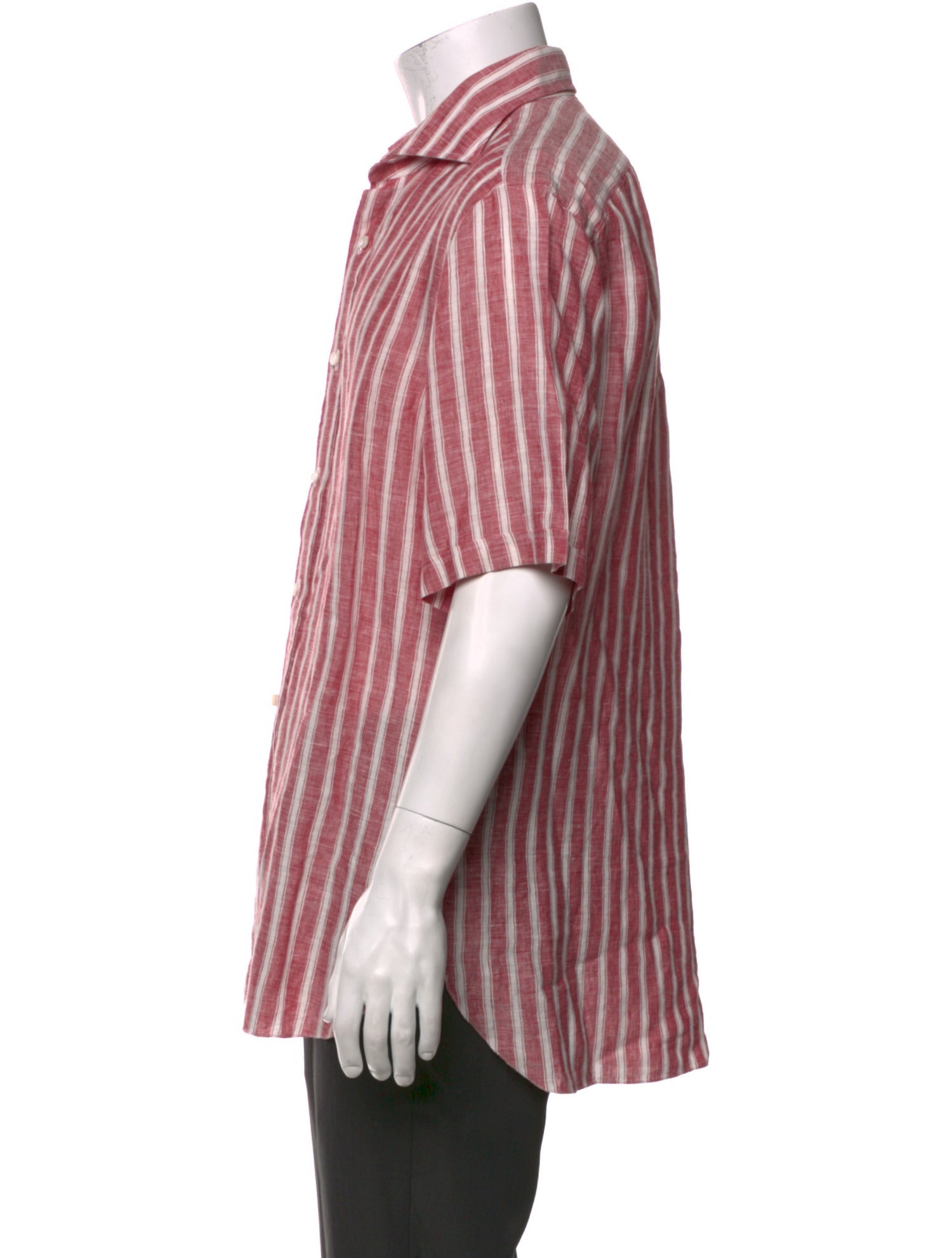 Isaia Linen Striped Shirt