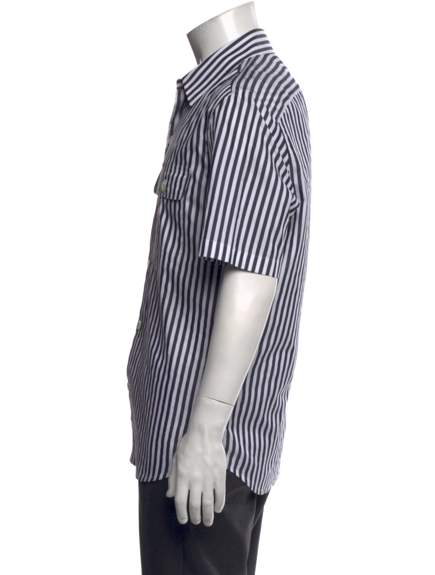 Isaia Striped Short Sleeve Shirt