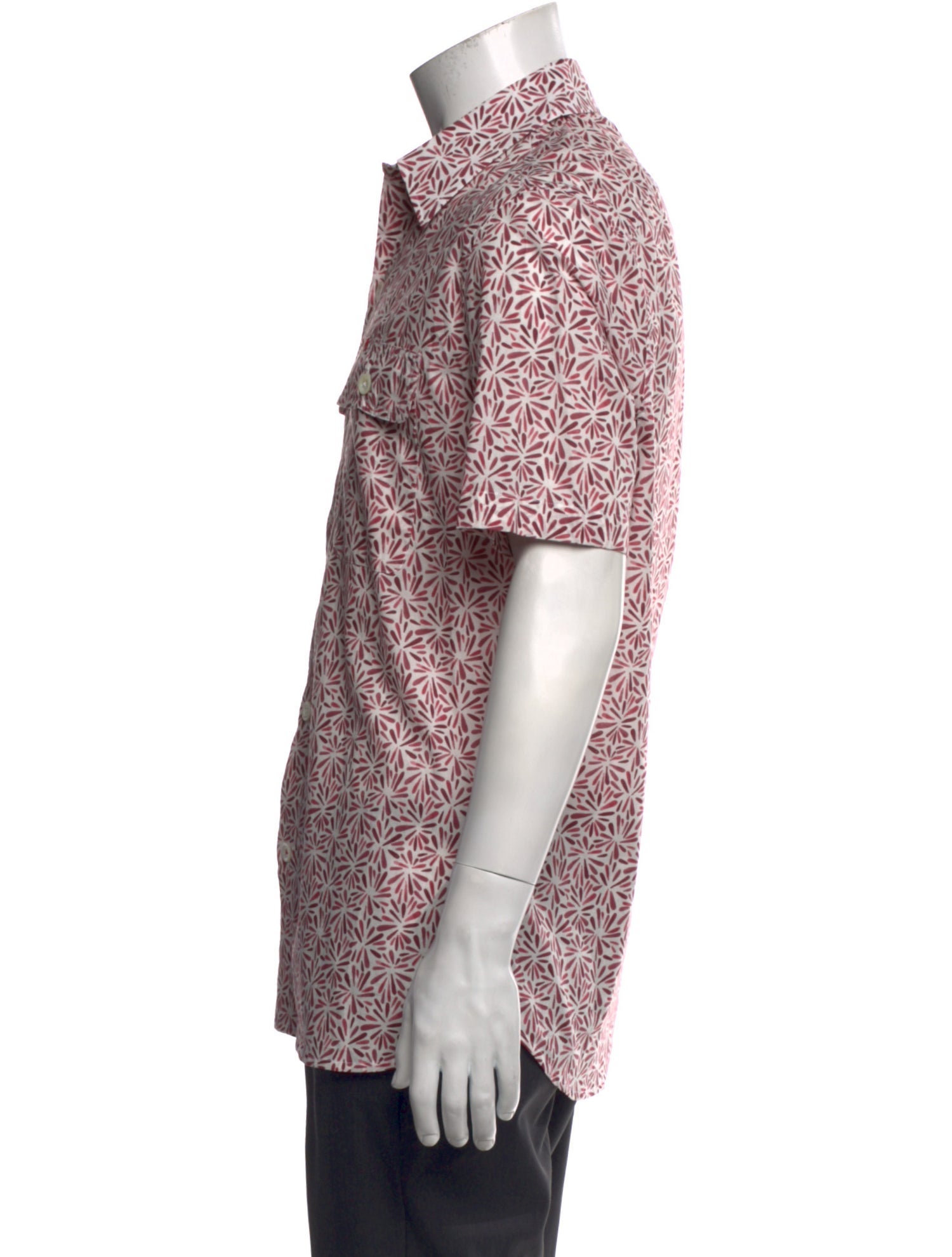 Isaia Printed Short Sleeve Shirt