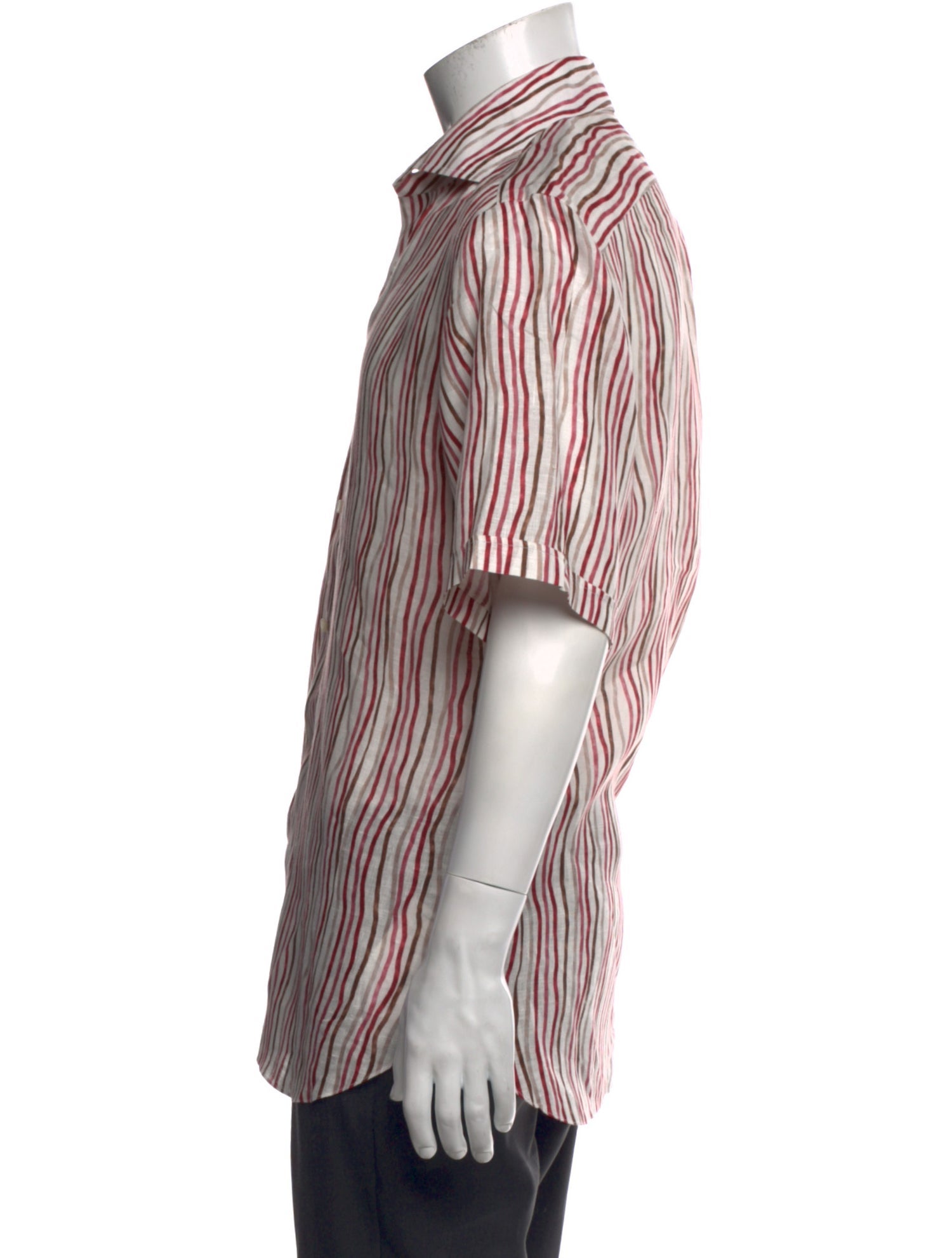 Isaia Linen Striped Shirt