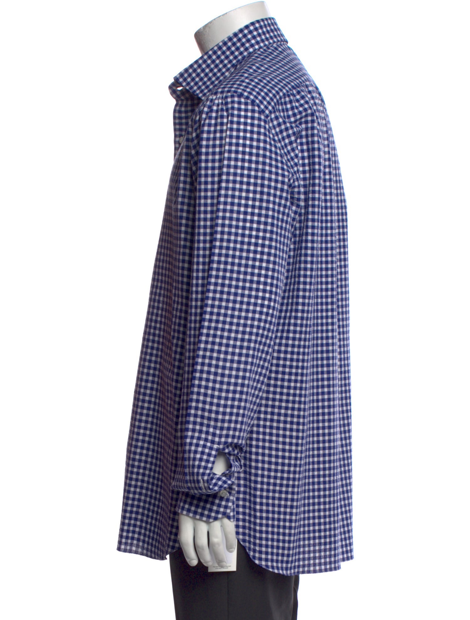 Isaia Plaid Print Long Sleeve Dress Shirt