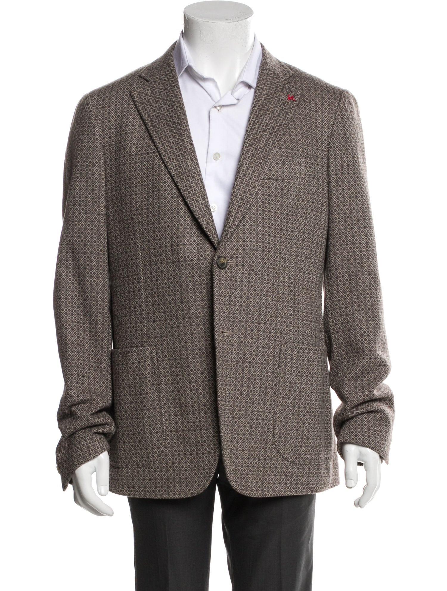 Isaia Wool Printed Blazer
