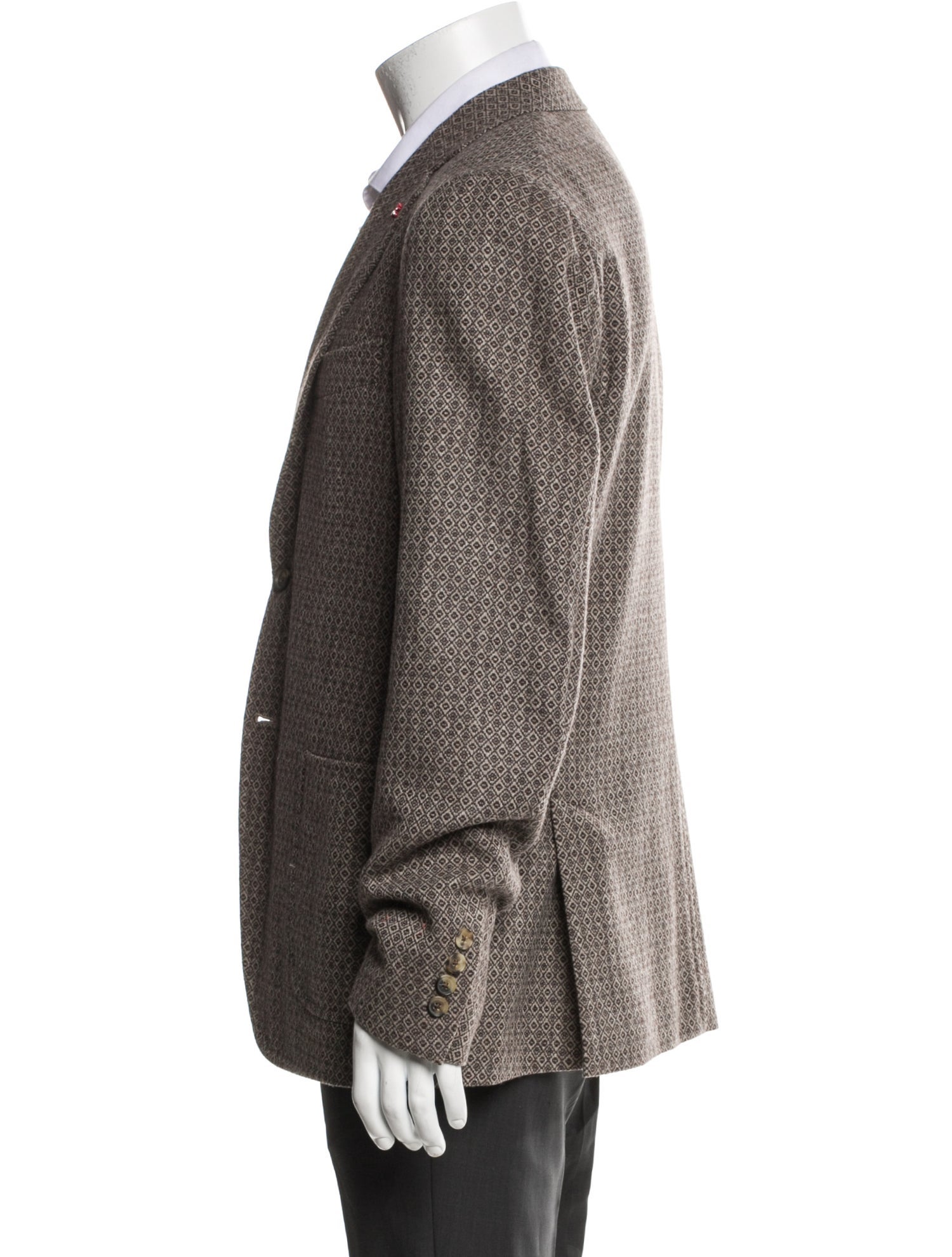 Isaia Wool Printed Blazer