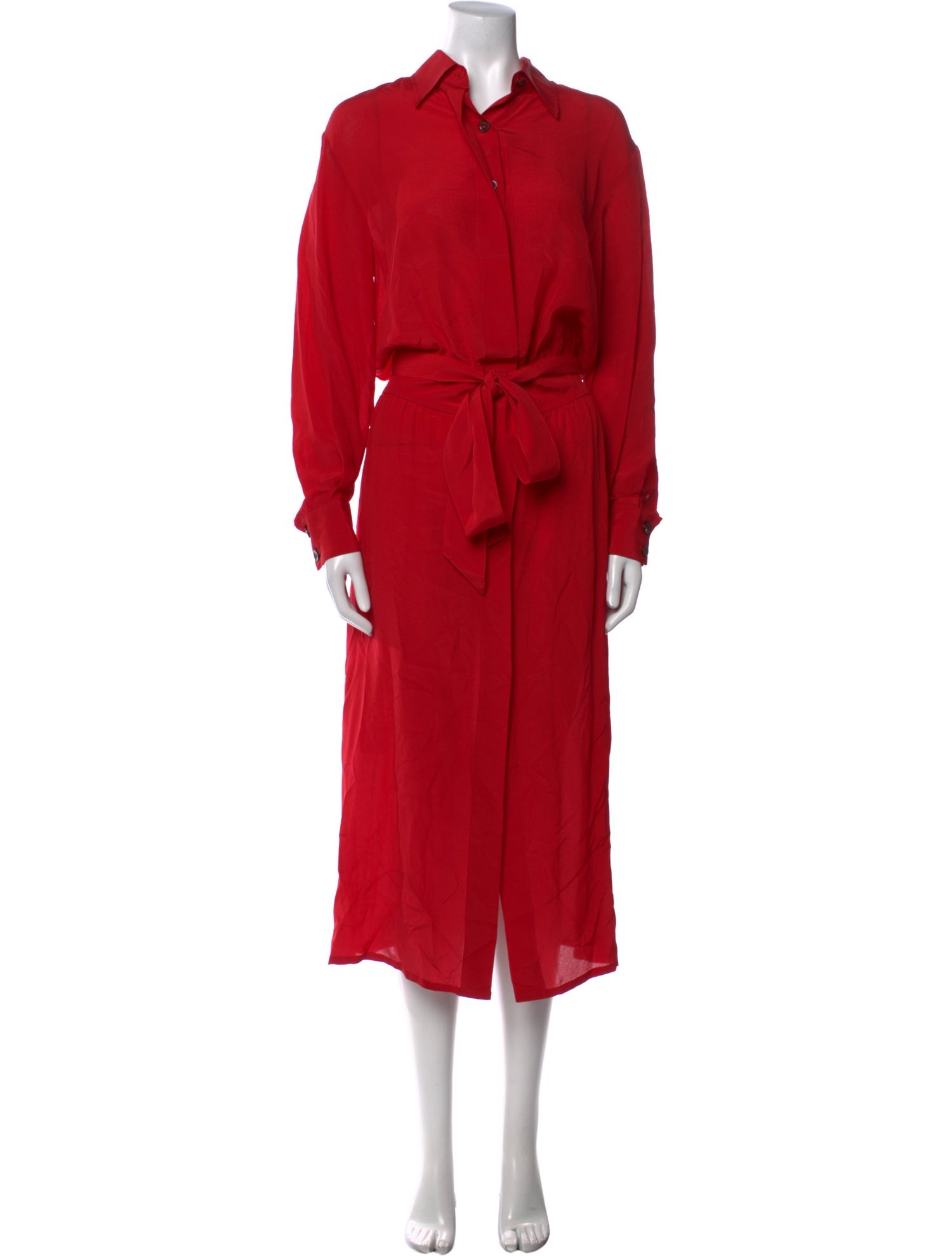Isaia Silk Midi Length Dress