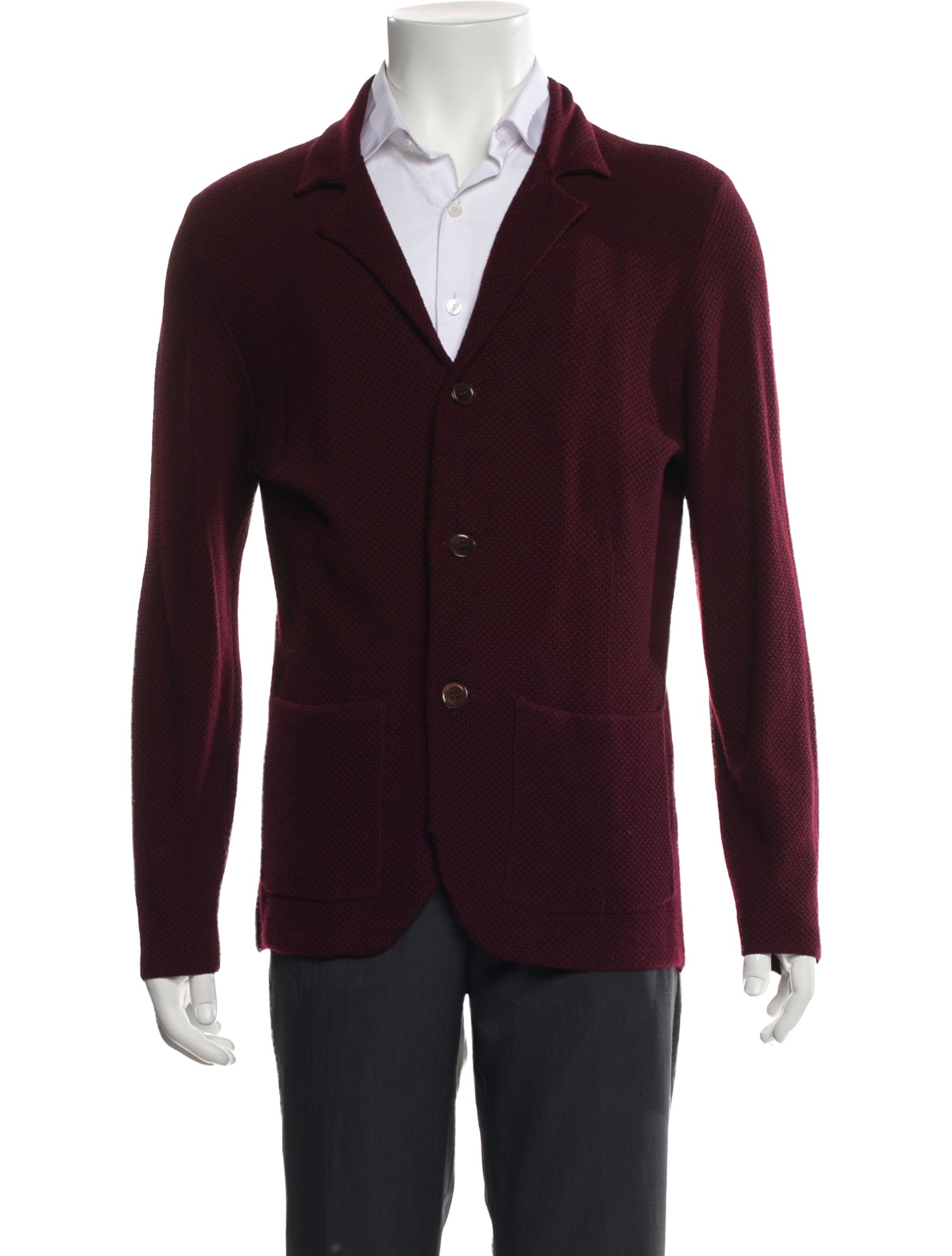 Isaia Merino Wool V-Neck Cardigan