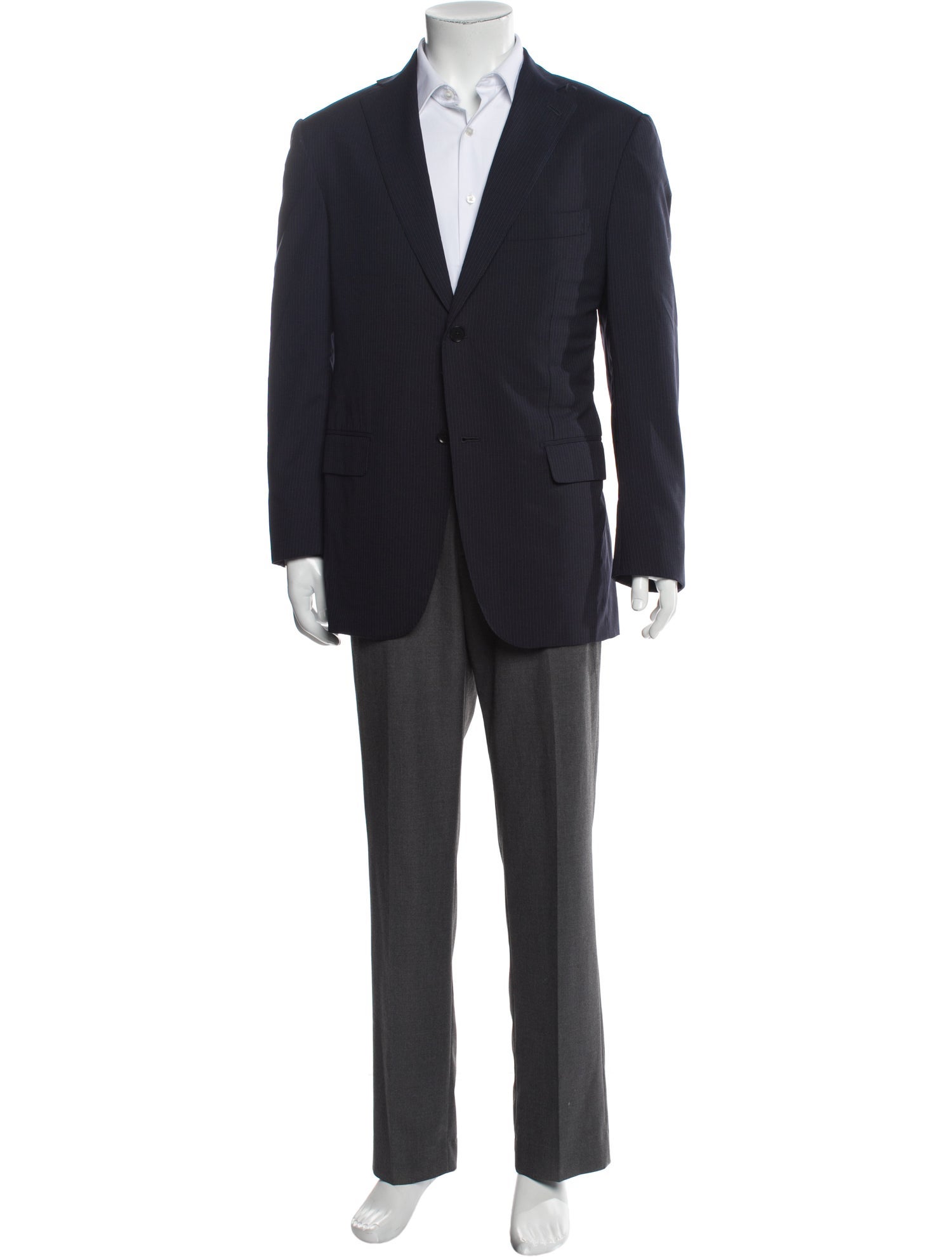 Isaia Wool Striped Blazer