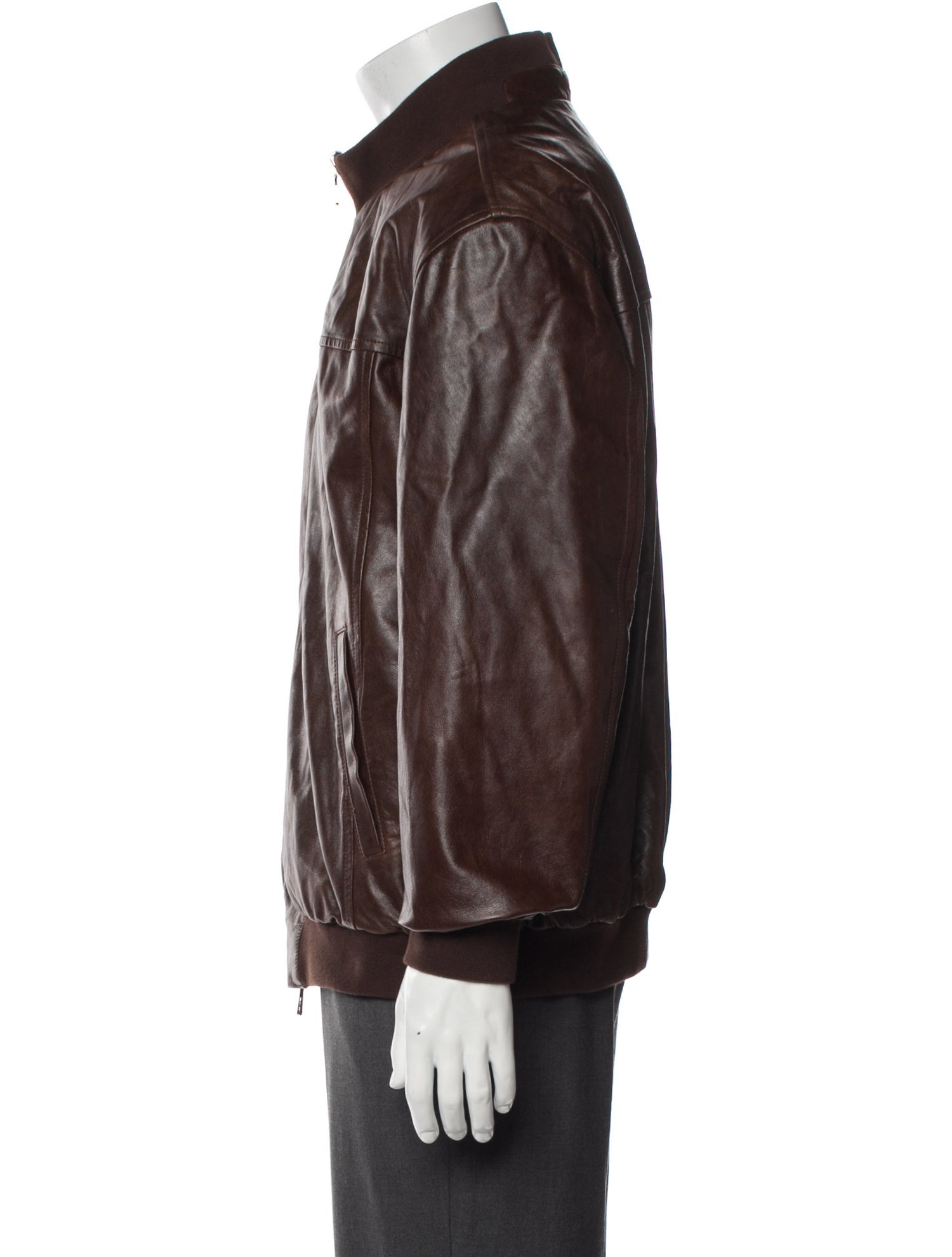 Isaia Lamb Leather Jacket
