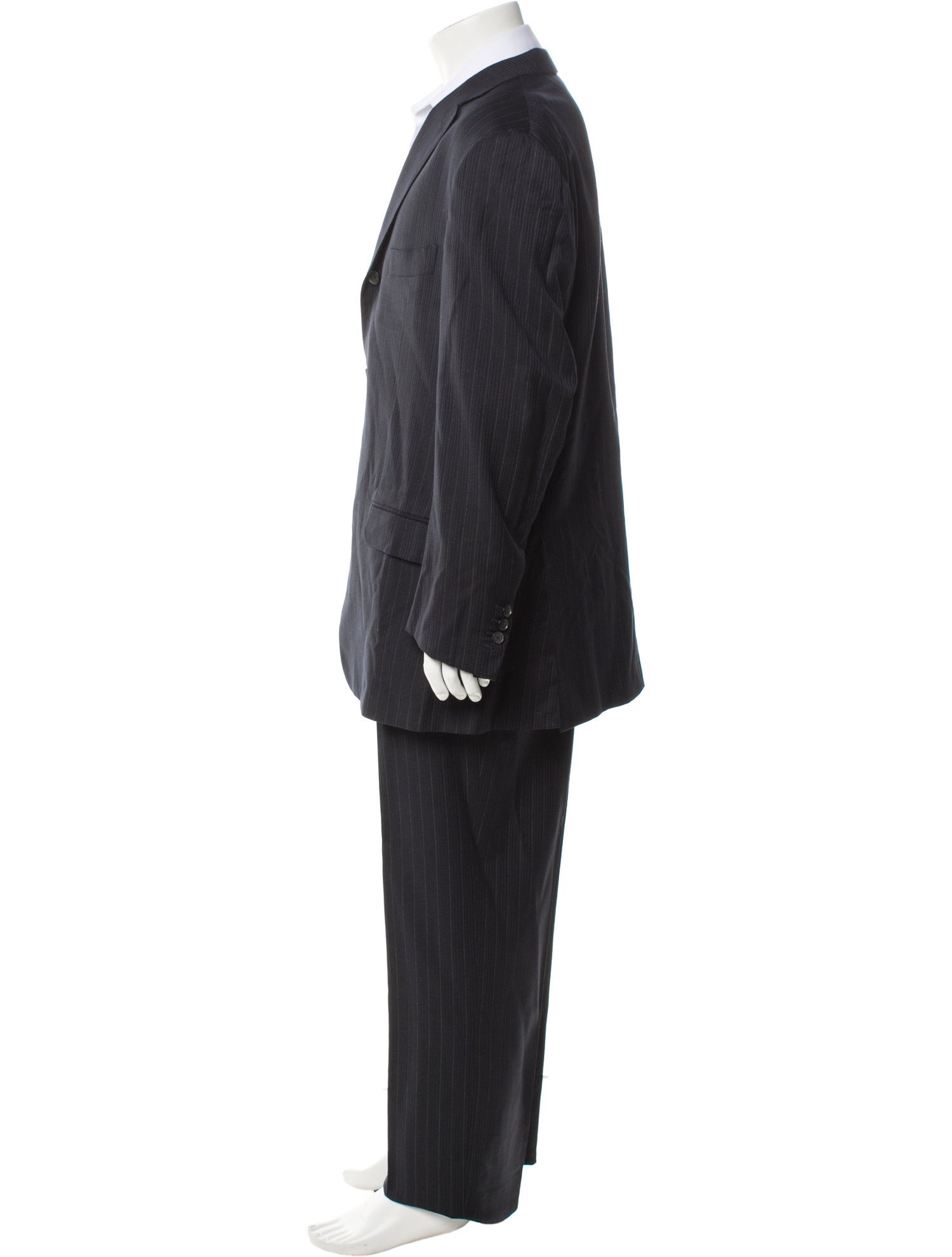 Isaia Wool Striped Two-Piece Blazer