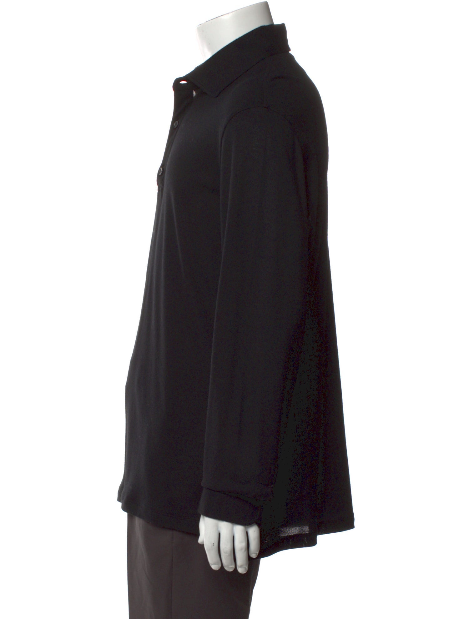 Isaia Wool V-Neck Polo Shirt