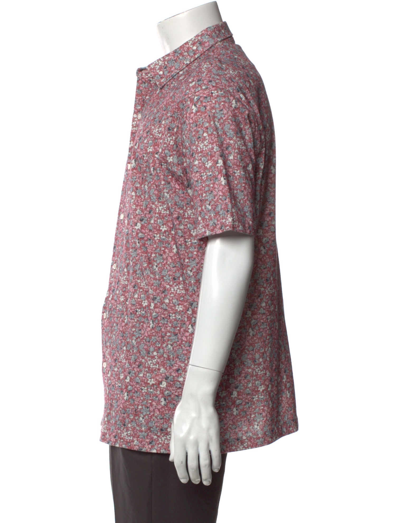 Isaia Floral Print Short Sleeve Shirt