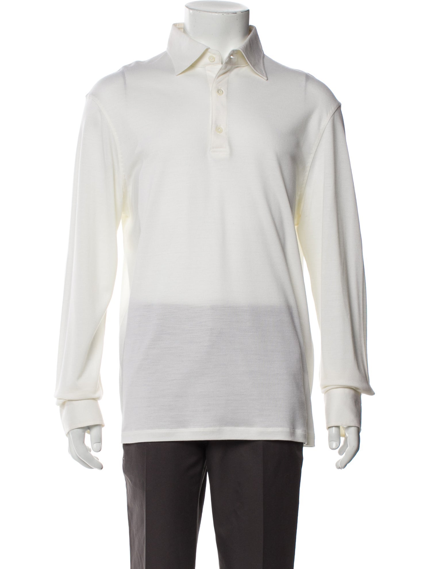 Isaia Wool Collar Polo Shirt