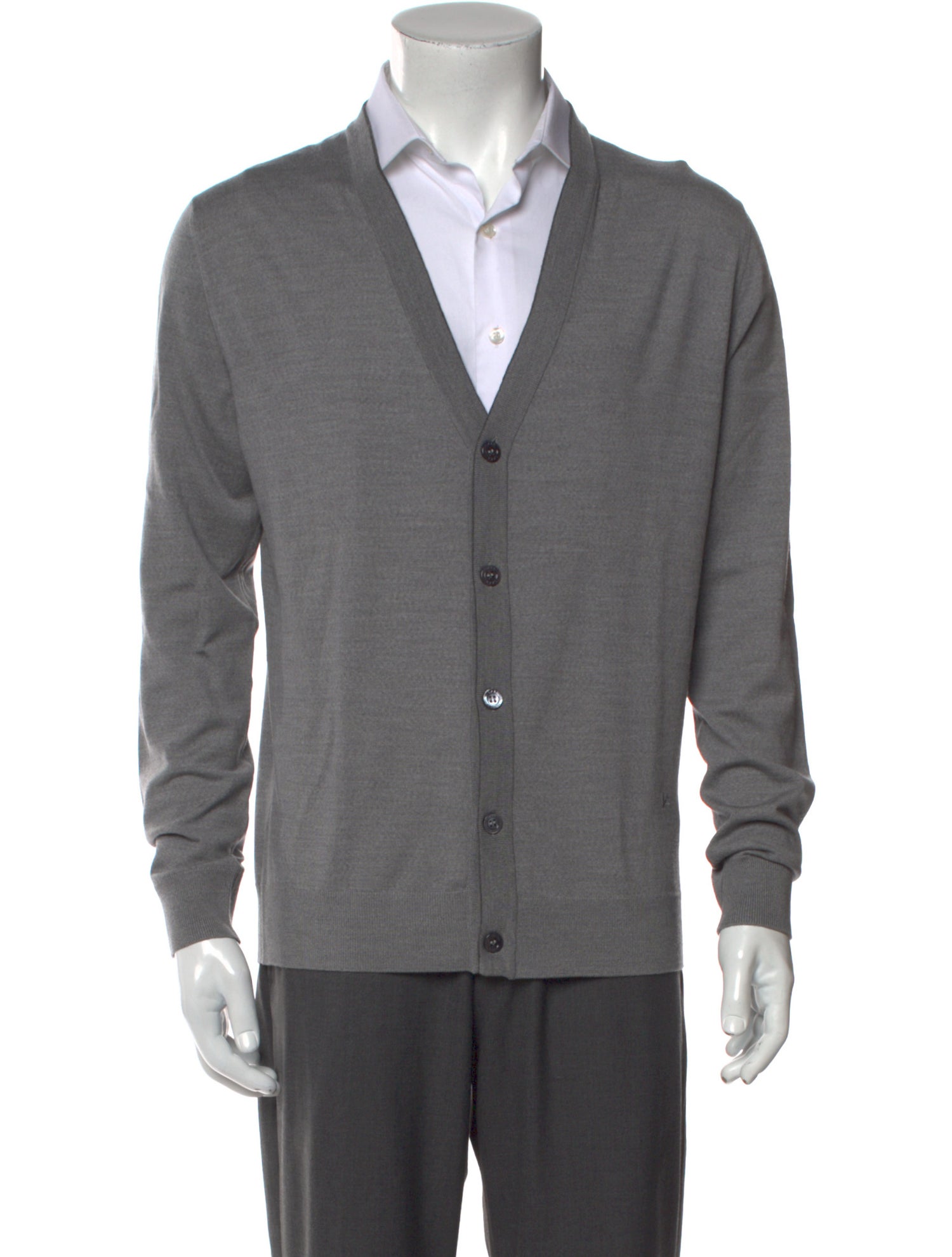 Isaia Merino Wool V-Neck Cardigan