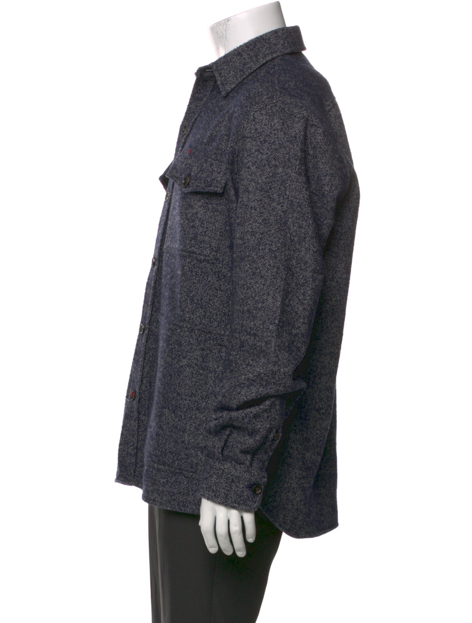 Kiton Wool Long Sleeve Shirt