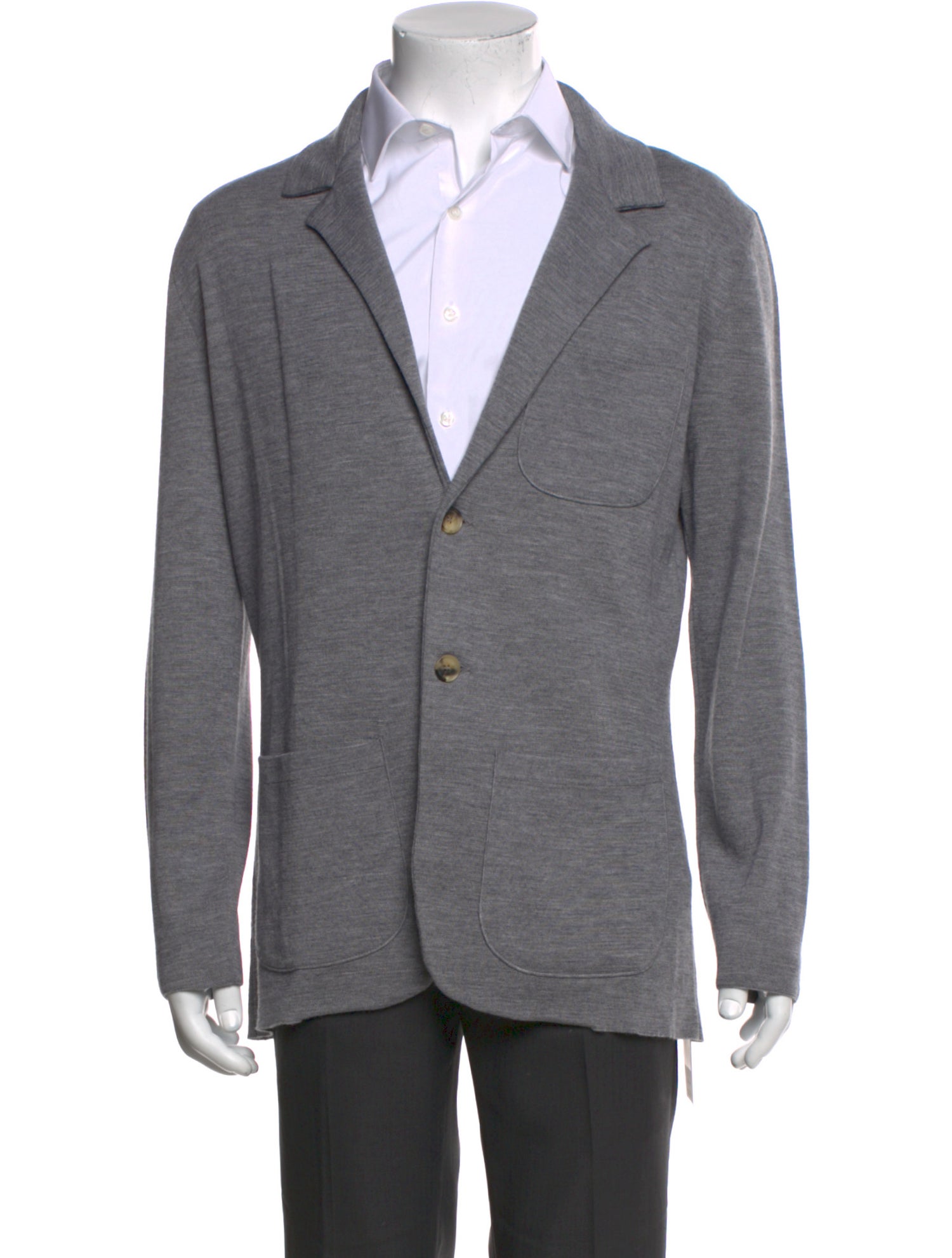 Isaia Wool V-Neck Cardigan