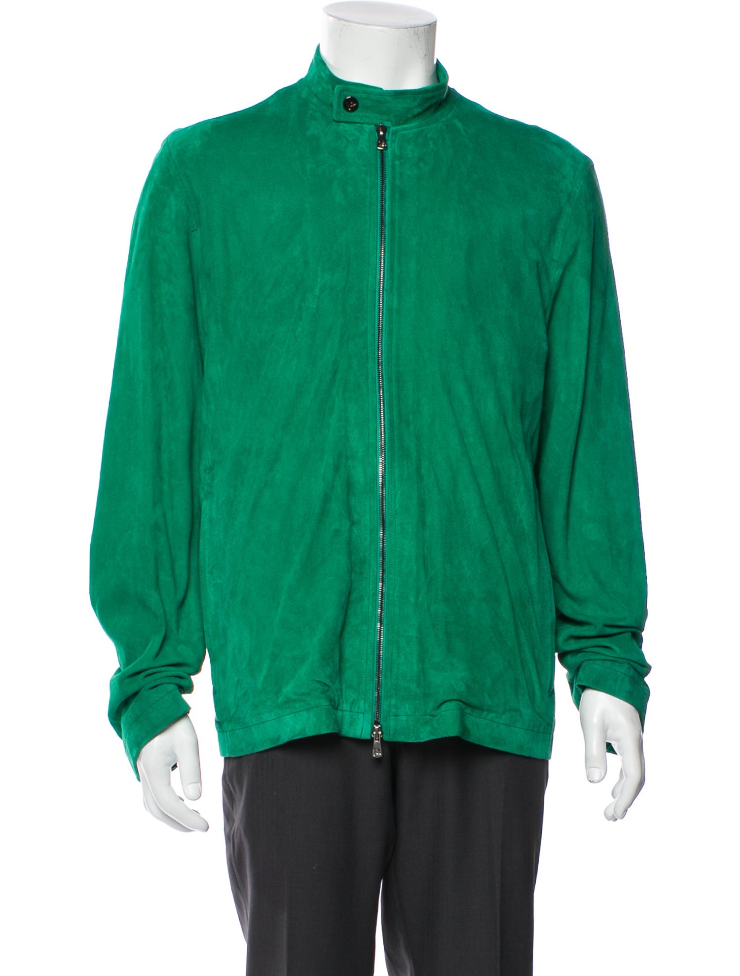 Isaia Lamb Leather Windbreaker