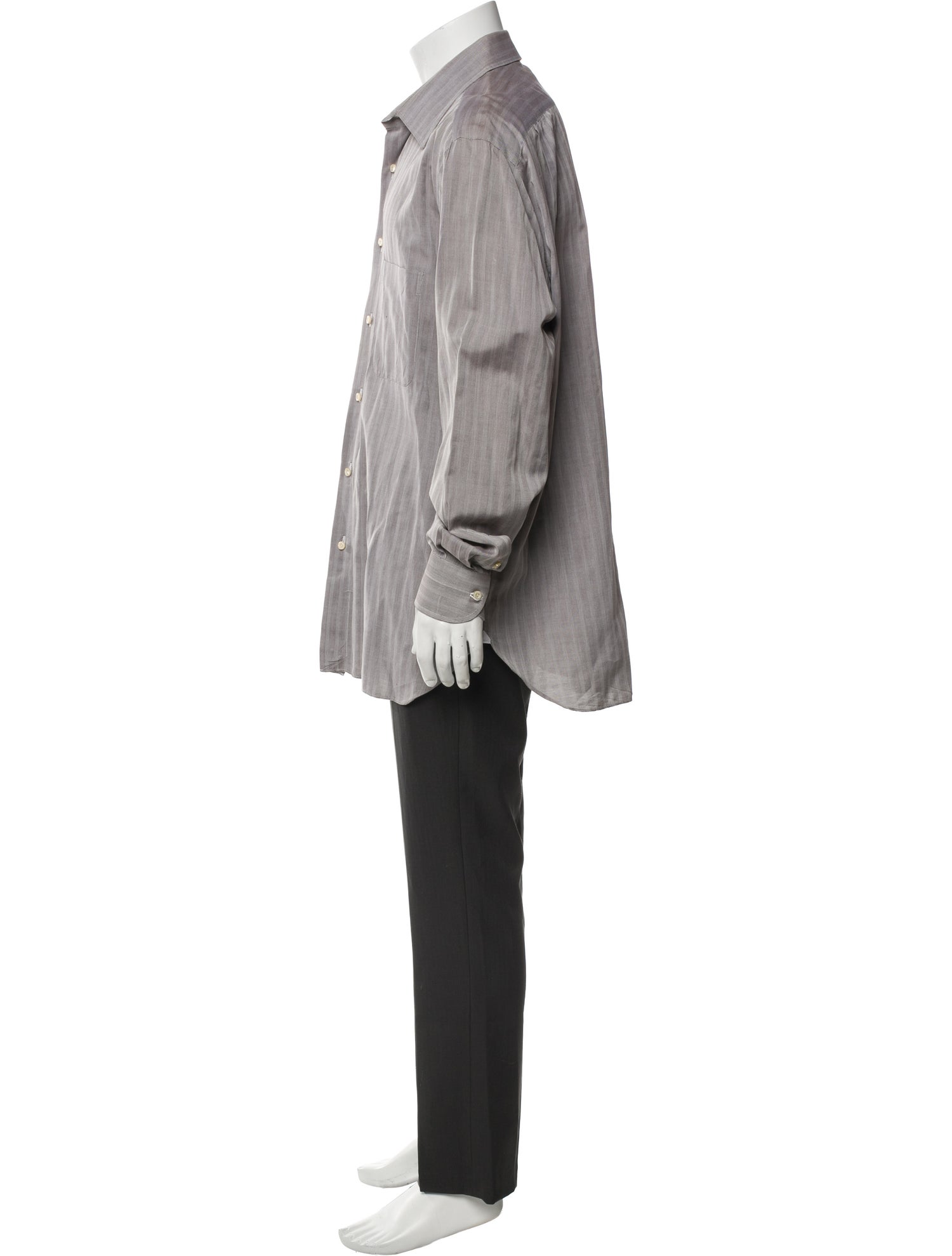 Isaia Striped Long Sleeve Shirt