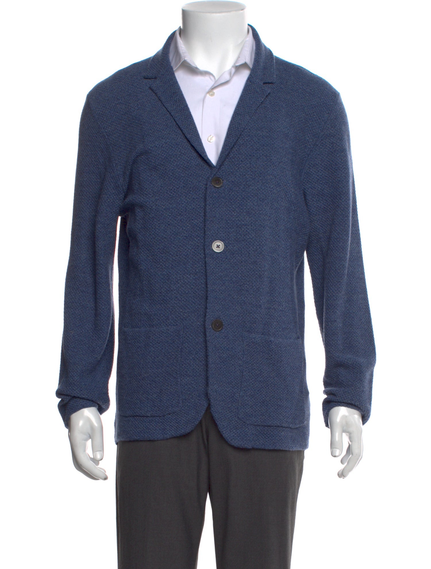 Isaia Wool Collar Cardigan