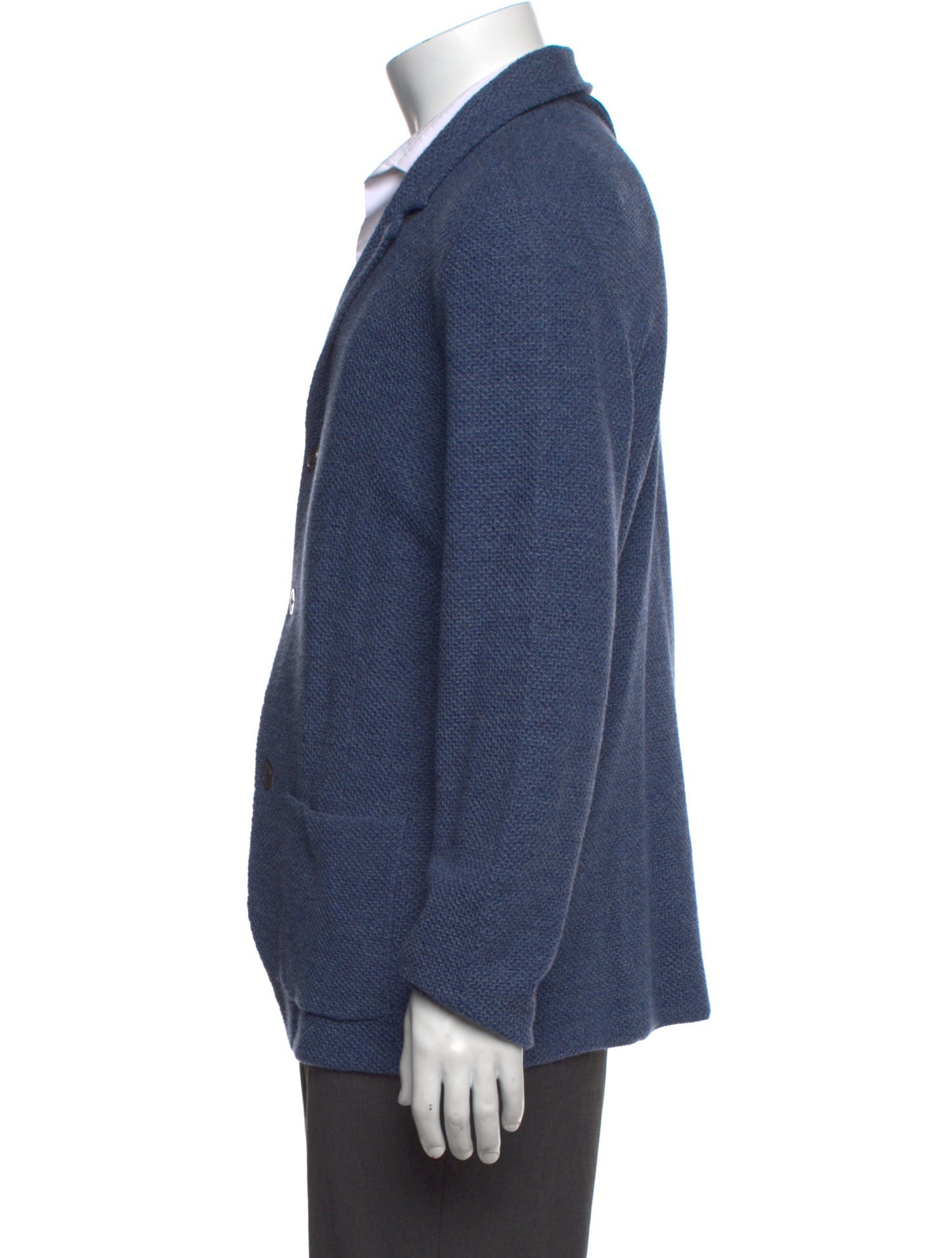 Isaia Wool Collar Cardigan