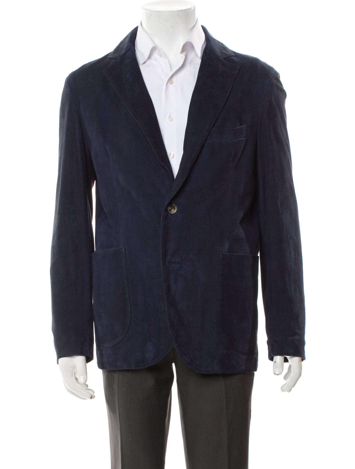 Isaia Leather Blazer