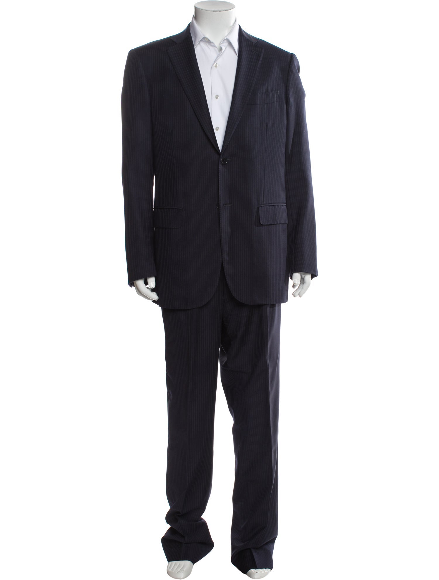 Isaia Wool Striped Two-Piece Suit