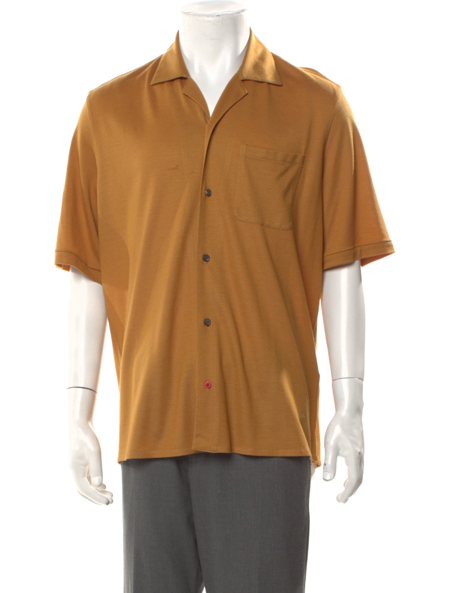 Isaia Wool Collar Polo Shirt